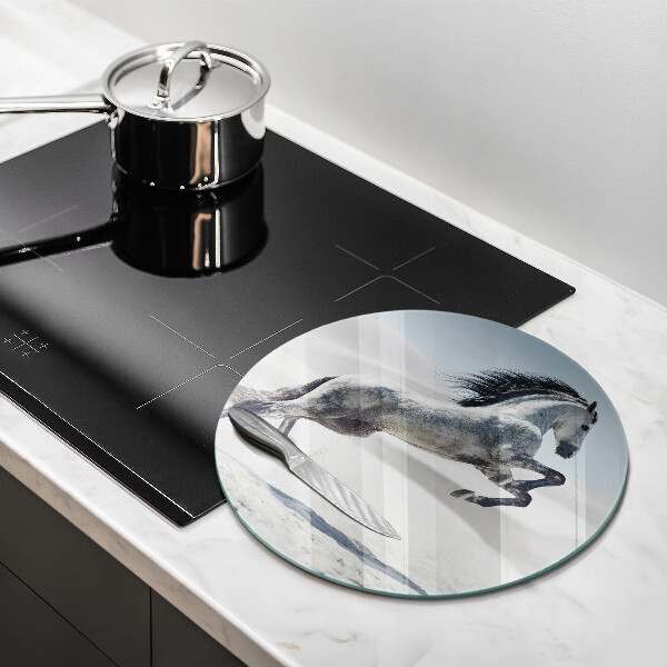 Glass worktop saver White Romanian horse