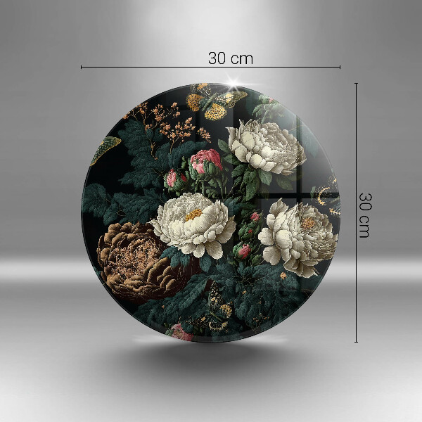 Chopping board Vintage peony flowers