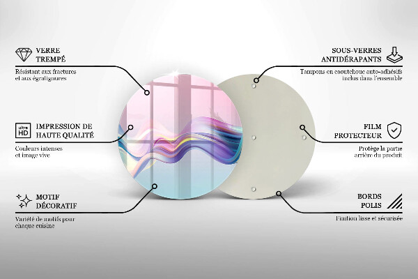 Cutting board Pastel abstraction