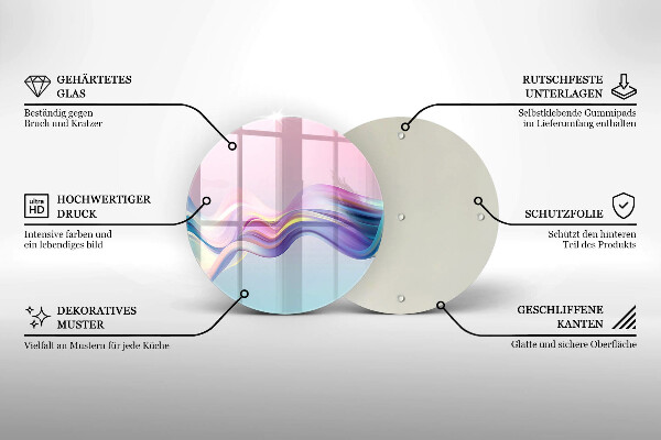 Cutting board Pastel abstraction