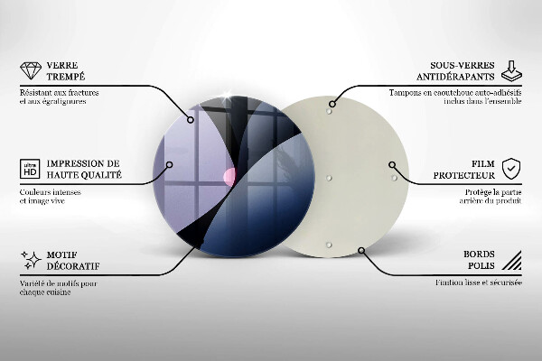 Glass worktop saver Abstraction shapes