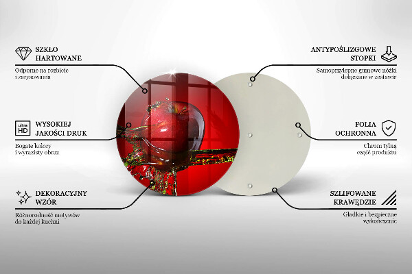 Glass worktop saver Apple fruit in water