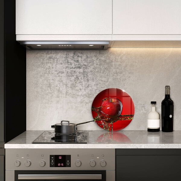 Glass worktop saver Apple fruit in water