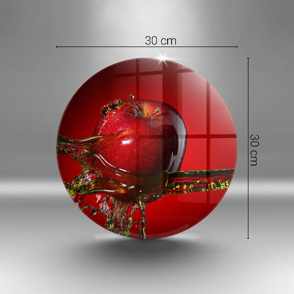 Glass worktop saver Apple fruit in water