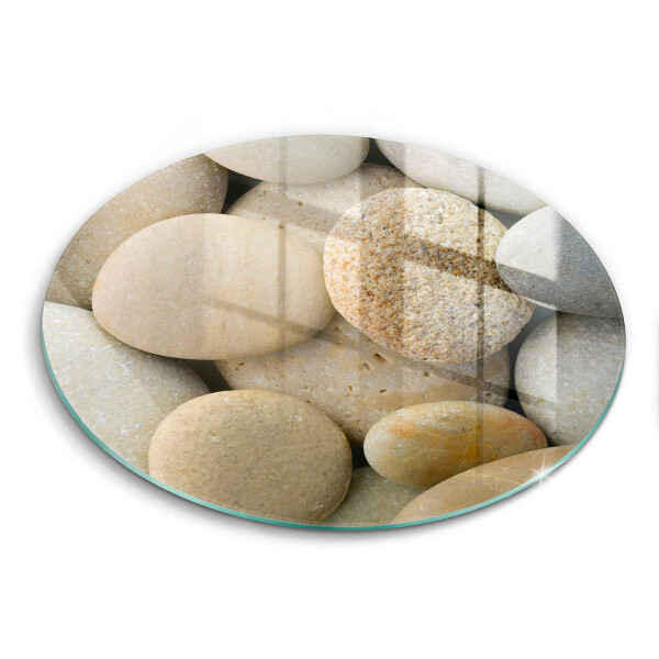 Glass worktop saver Oval stone pattern