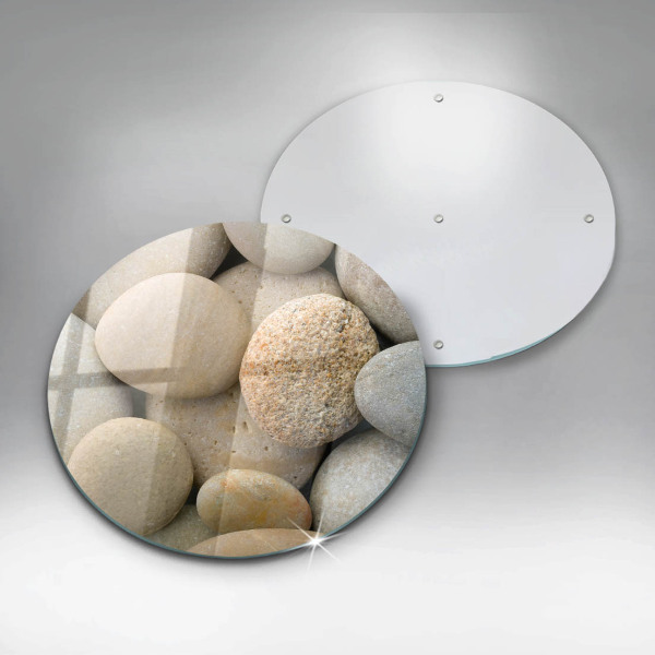 Glass worktop saver Oval stone pattern