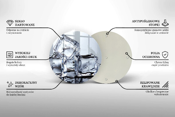 Glass worktop saver Ice cubes