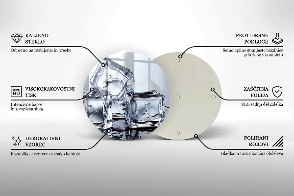 Glass worktop saver Ice cubes