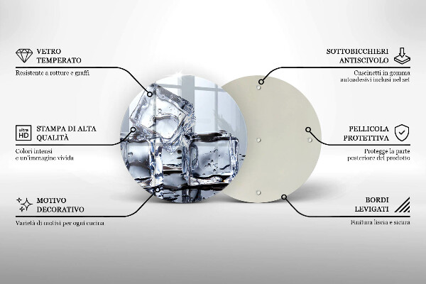 Glass worktop saver Ice cubes