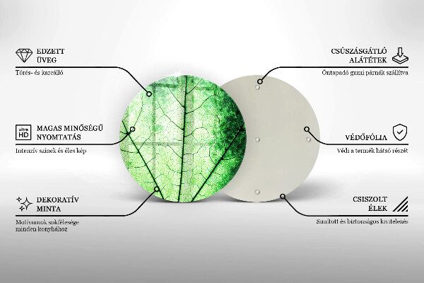 Glass worktop saver Decorative leaf