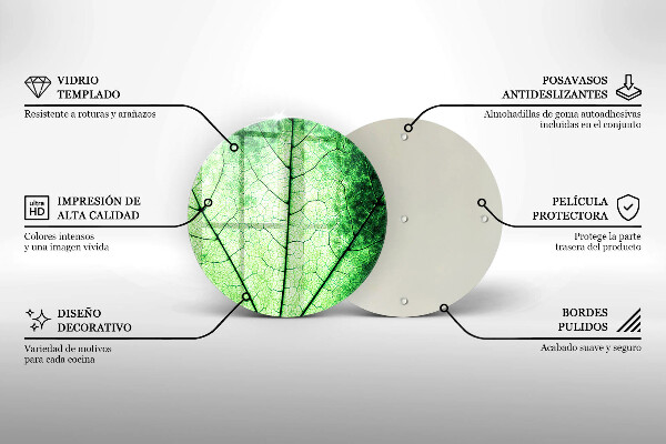 Glass worktop saver Decorative leaf