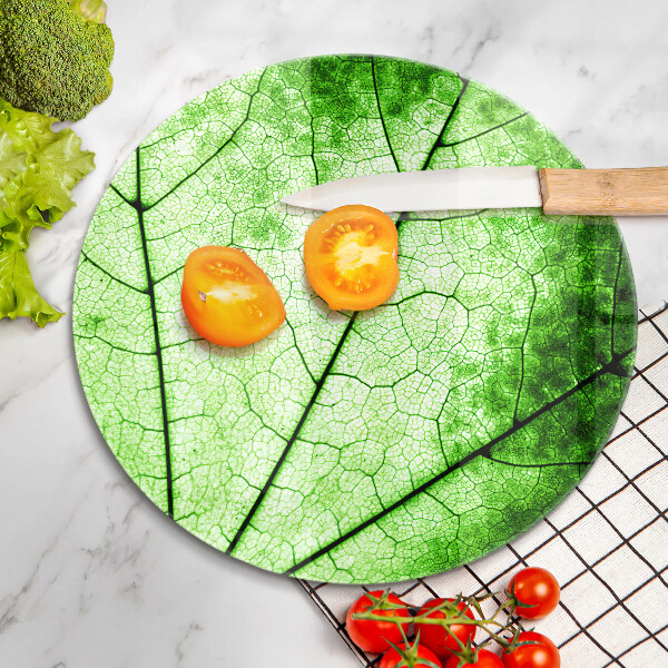 Glass worktop saver Decorative leaf