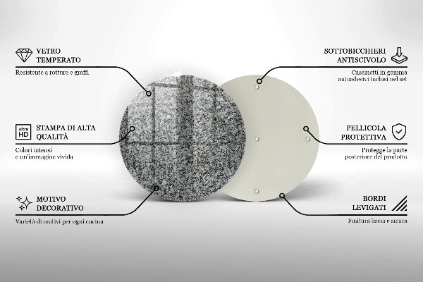 Glass worktop saver Stone texture