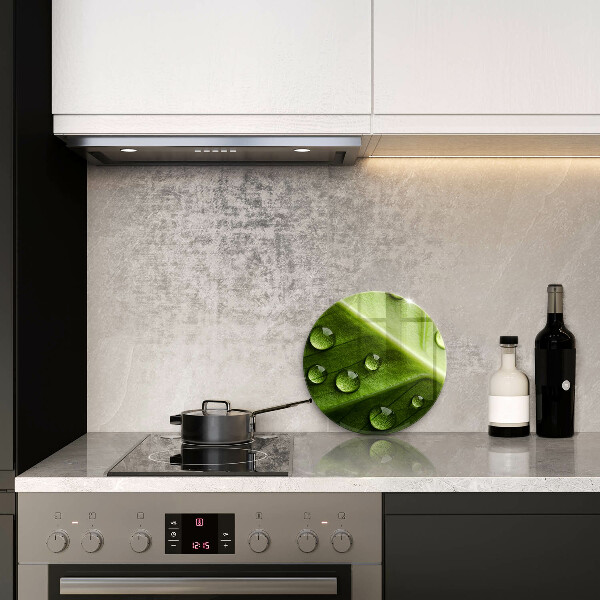 Glass worktop saver Nature Rosa and Leaf