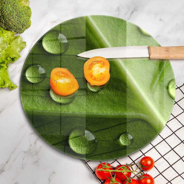 Glass worktop saver Nature Rosa and Leaf