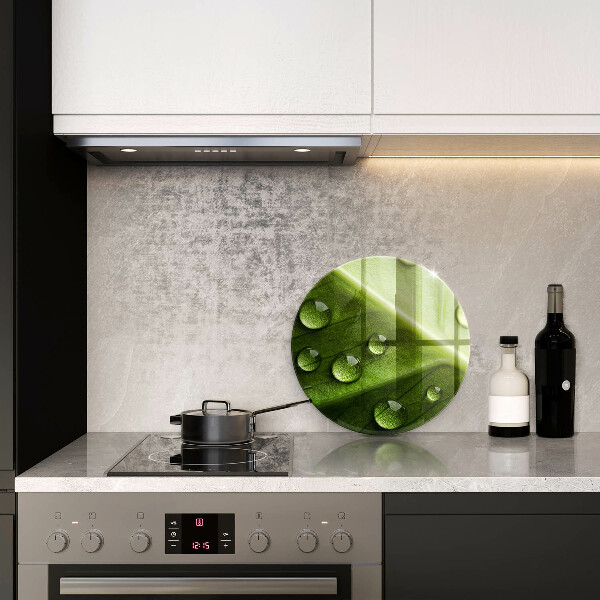 Glass worktop saver Nature Rosa and Leaf