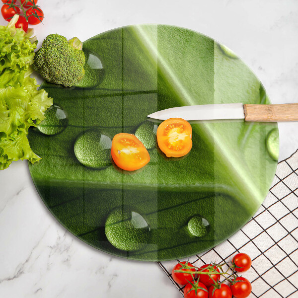 Glass worktop saver Nature Rosa and Leaf