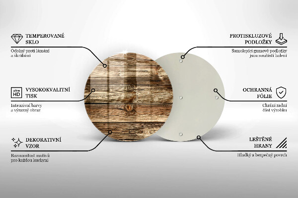 Glass worktop saver Wood texture boards