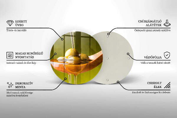 Glass worktop saver Oliwa and olives