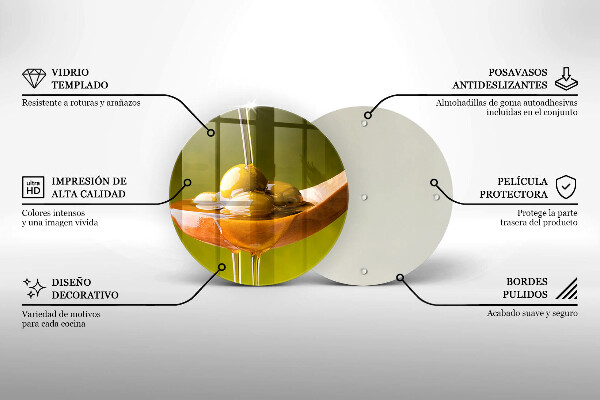 Glass worktop saver Oliwa and olives