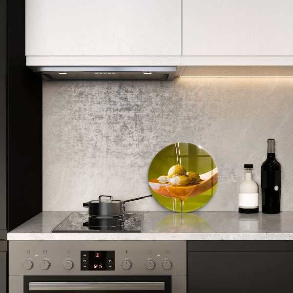 Glass worktop saver Oliwa and olives