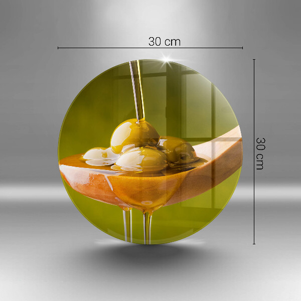 Glass worktop saver Oliwa and olives