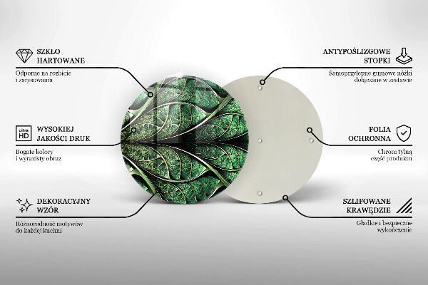 Chopping board glass Vein leaf structure