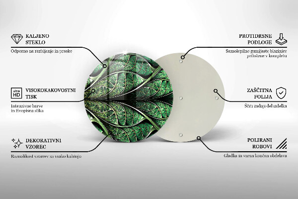 Chopping board glass Vein leaf structure