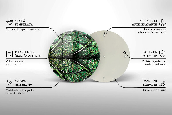 Chopping board glass Vein leaf structure