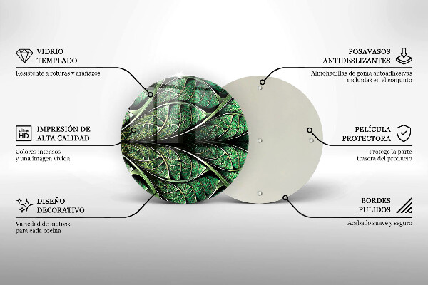 Chopping board glass Vein leaf structure