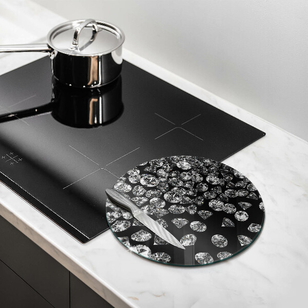 Chopping board glass Diamonds