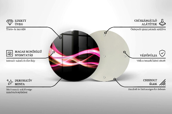 Chopping board Neon Smoke abstraction