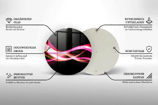 Chopping board Neon Smoke abstraction