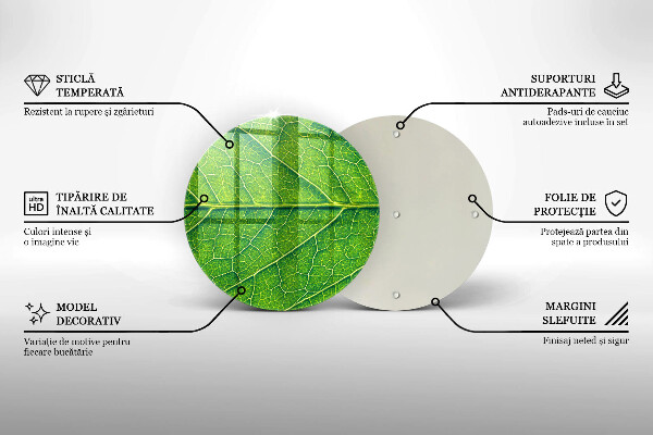 Glass worktop protector Leaf lines nature