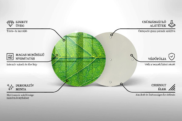 Glass worktop protector Leaf lines nature
