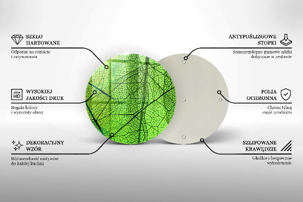Glass worktop protector Natura leaves