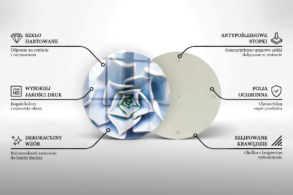 Glass worktop protector Flower plant