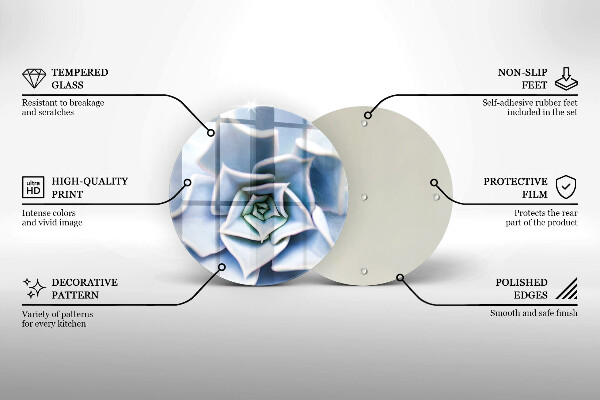 Glass worktop protector Flower plant