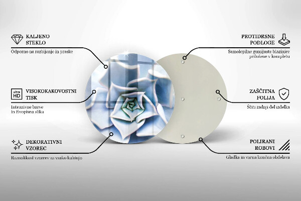 Glass worktop protector Flower plant