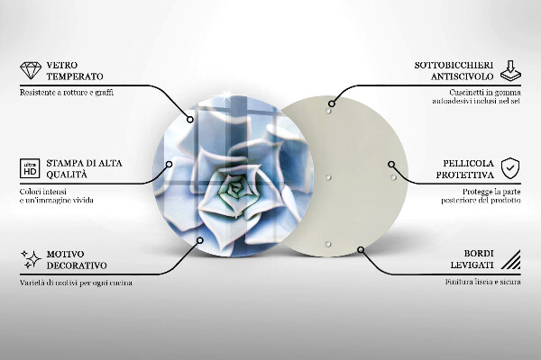 Glass worktop protector Flower plant