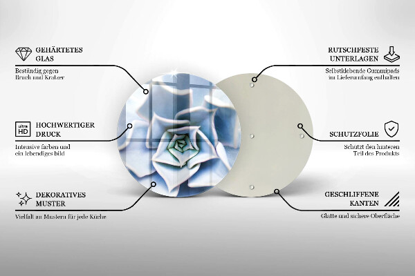 Glass worktop protector Flower plant