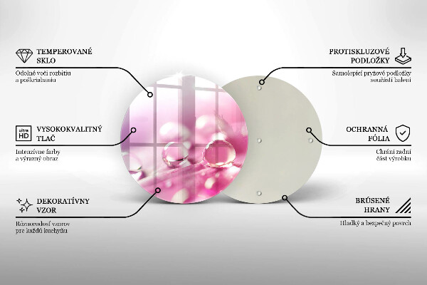 Glass worktop protector Rosa flower petals