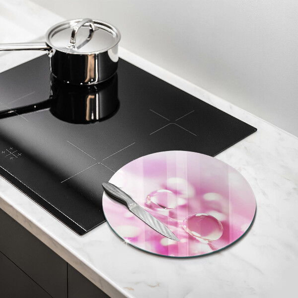 Glass worktop protector Rosa flower petals