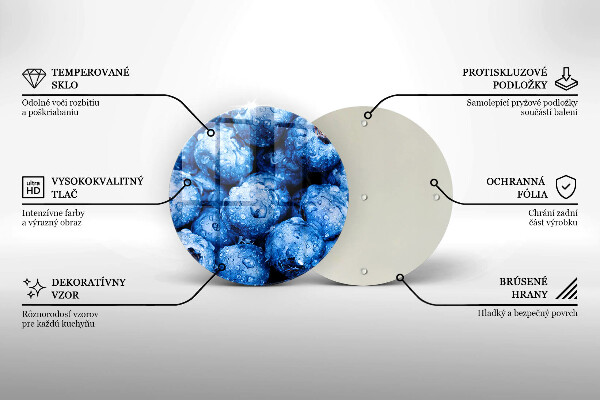 Glass worktop protector Juicy blueberries