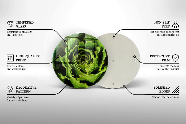 Glass worktop protector Food - lettuce