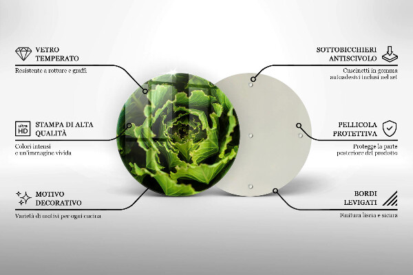 Glass worktop protector Food - lettuce