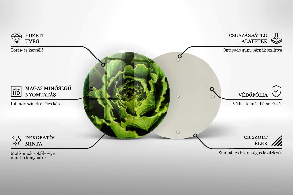 Glass worktop protector Food - lettuce