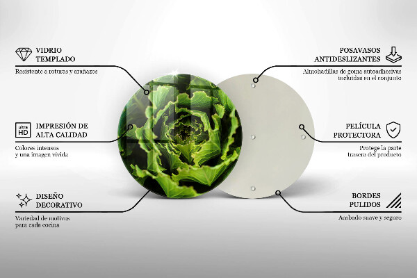Glass worktop protector Food - lettuce