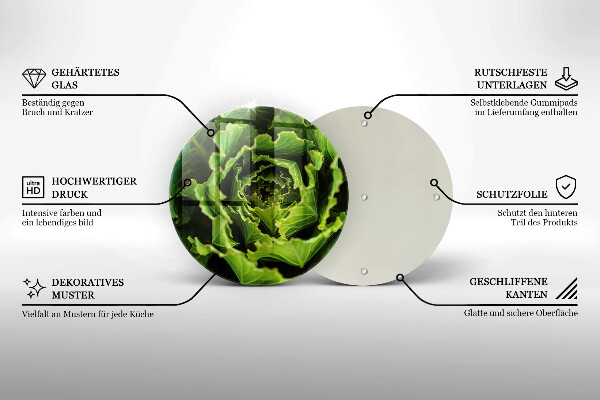 Glass worktop protector Food - lettuce