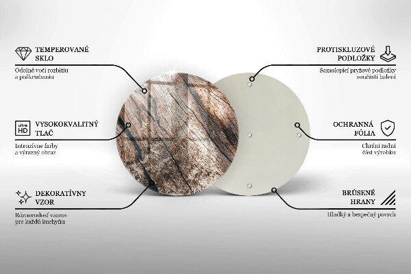 Glass worktop protector Wood structure